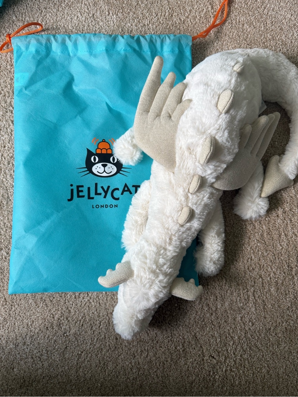 BNWT Jellycat Snow Dragon, Large
